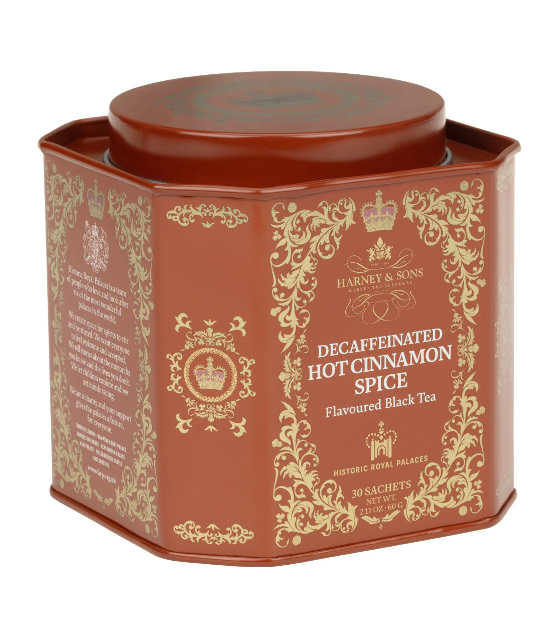 Decaf Hot Cinnamon Spice, HRP Tin of 30 Sachets